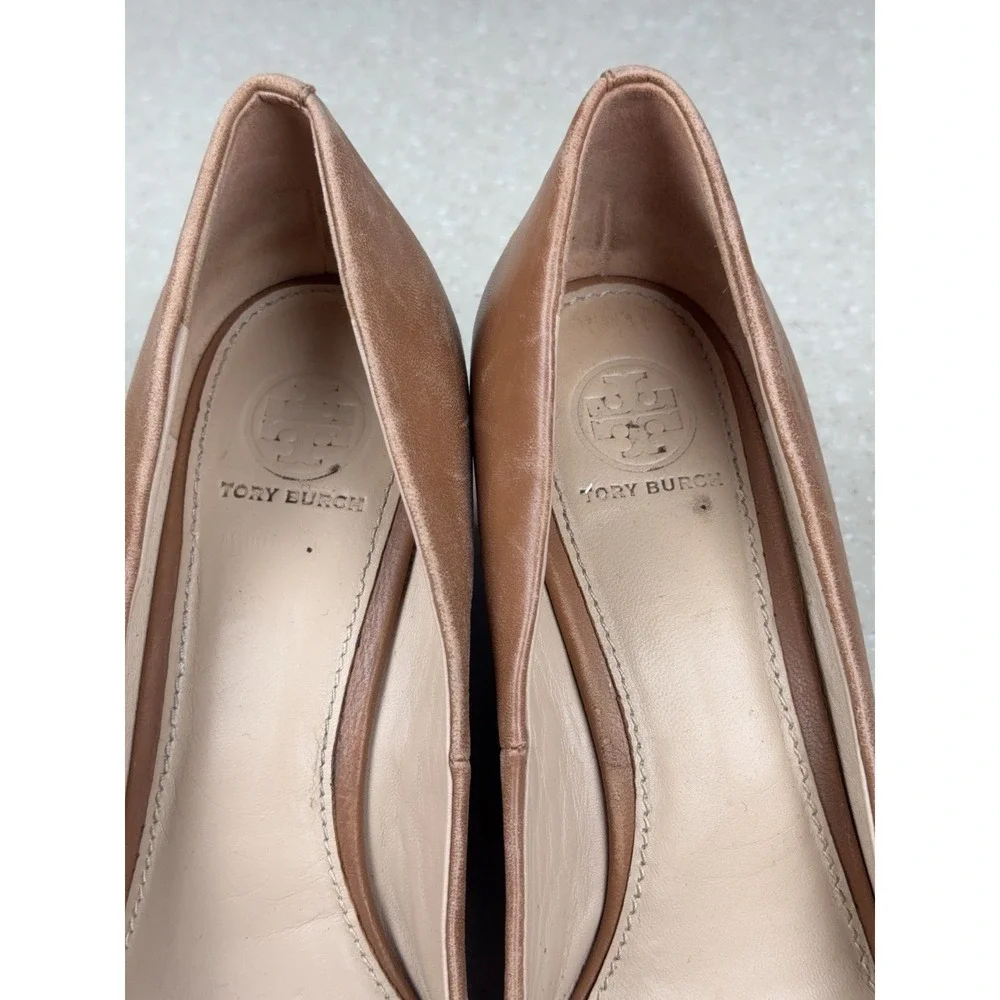 Tory Burch Sally‎ Pebbled Leather Wedge Pumps Mismatched Right 8.5/Left 8